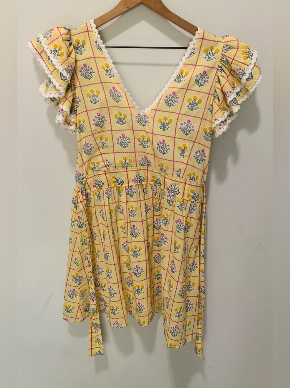 Chloe Yellow Floral Mini Dress